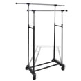 thumbnail image 1 of vidaXL Adjustable Clothes Rack 4 Castors 2 Hanging Rails, 1 of 4