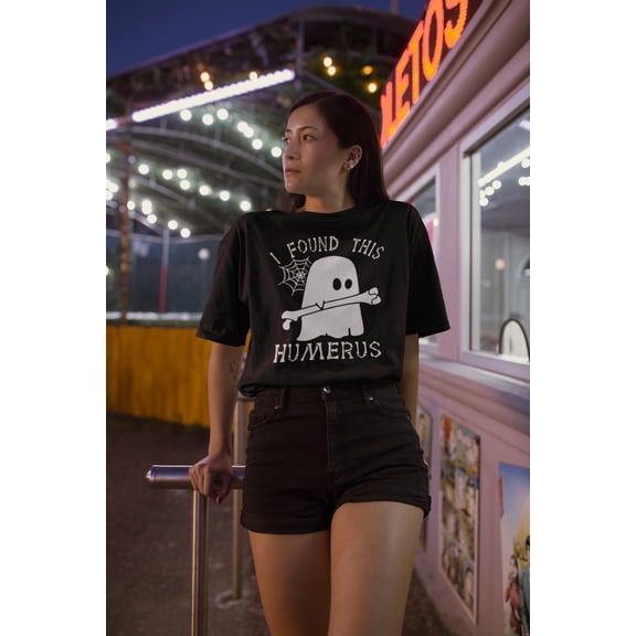 I Found This Humerus (Humorous) Bone T-shirt | Halloween Skeleton Related, Boo Ghost Scary Vibes | 3 Colors - Unisex
