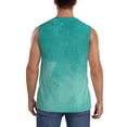 thumbnail image 4 of Fotbe Teal Turquoise1 Men's Camiseta sin Mangas Estampada para Hombres, Playera Casual para Gimnasio, Entrenamiento, Playa-Large, 4 of 7