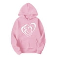 thumbnail image 4 of VBTAPA Womens Sweatsuits 2 Piece Set Love Heart Print Pullover Hoodies and Jogger Pants Sets Lounge Jogger Sets Casual Track Suits Deals of Today Prime Pink#5 S, 4 of 5