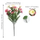 thumbnail image 5 of Ramo de flores artificiales con hojas verdes, realista, resistente a los rayos UV, de seda, para interior y exterior, jardín, patio, balcón, decoración del hogar., 5 of 8