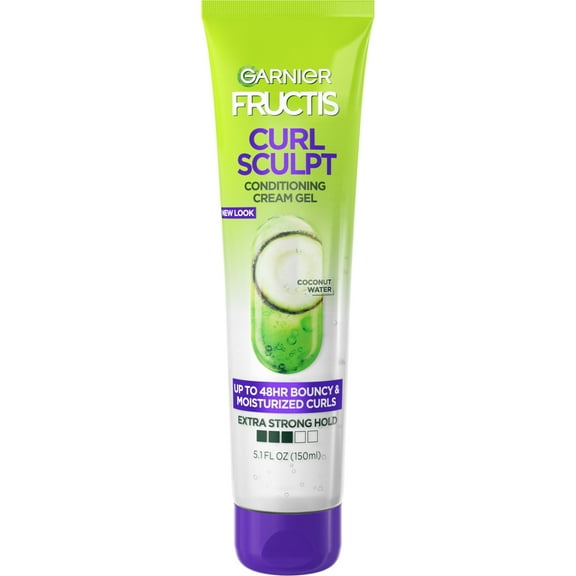 Garnier Fructis Style Bouncy Curls Scalp Care Hair Styling Gel with Shea Butter, All Hair Types, 5.1 fl oz