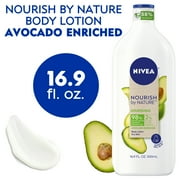 NIVEA Nourish by Nature Avocado Enriched Nourishing Body Lotion, 16.9 Fl Oz