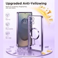 thumbnail image 6 of Dteck Magnetic Case Compatible with Samsung Galaxy S25+,Compatible with MagSafe Full Camera Protection Screen Protector Shockproof Plating TPU Clear Phone Cover for Galaxy S25 Plus,Purple, 6 of 8