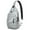 Blue Christmas Snowflake, variant on Sling Backpack,Blue Christmas Snowflake Pattern Sling Bag with Water Bottle Holder,Waterproof Sling Bag for Men/Women with Headphone Jack for Hiking,Travel