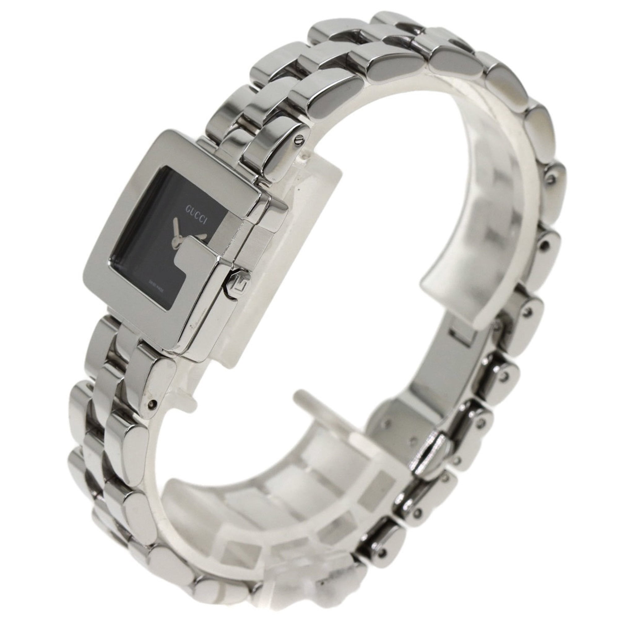 Pre Owned Gucci 3600L Square Face G Watch Stainless Steel SS