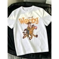 thumbnail image 2 of 【New Arrival】Cartoon Cowboy Sheriff Character Graphic T‑Shirt, Unisex Crew Neck Short Sleeve Cotton Tee, Retro Animated Movie Casual Fan Top, 2 of 6