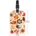 thumbnail image 6 of Square 2Pack PU Leather Bird Leaf Autumn Fall Cruise Luggage Tag with Privacy Cover and Name ID Tag for Travel Handbags Backpacks Luggage Tags, 6 of 6