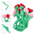 thumbnail image 2 of Zoyueyie 8Pcs Artificial Plush Rose Bendable Stem Rose Flower Rose Bouquet Toy Supple Plush Rose Decor, 2 of 10