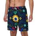 thumbnail image 1 of Fotbe Colorful Mexican Flower Traje de Baño para Hombre – Shorts de Natación de Secado Rápido con Forro y Bolsillos-Medium, 1 of 6