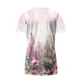 thumbnail image 5 of GNFQXSS Women Floral Print Crew Neck Short Sleeve T-Shirt Casual Lightweight Breathable Pullover Top For Daily Wear Multicolor S, 5 of 5
