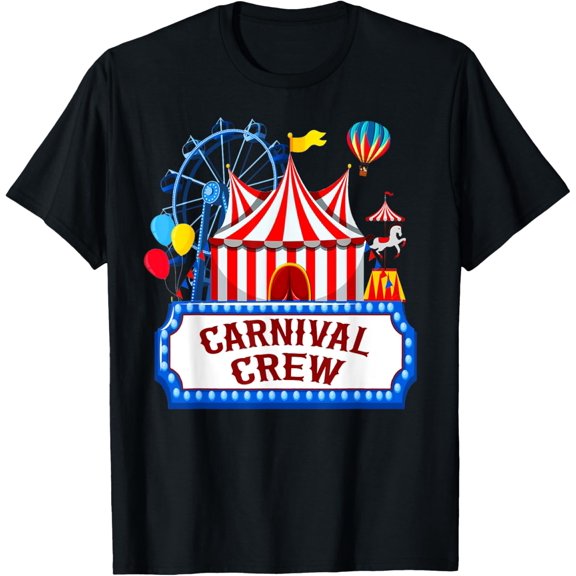men and women can wear,Carnival Crew for Carnival Birthday Theme Party Matching T-Shirt