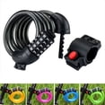 thumbnail image 1 of Bike Lock High Security 5 Digit Resettable Combination Coiling Cable Lock Best for Bicycle Outdoors, 1.2mx12mm Black, 1 of 6