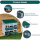 thumbnail image 4 of 6 compartments green metal chicken nesting box con roll-up design lid-perfect para chicken egg laying in coop, 4 of 5