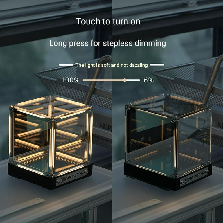 Infinity Mirror Hyper Cube Light, Wireless 4D Abyss LED Lamp with
