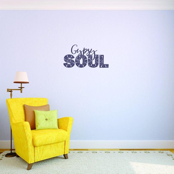 Custom Decals Gypsy Soul Wall Art Size: 20 X 40 Inches Color: As Seen