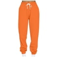 thumbnail image 2 of Travel Pants Womens Sweatpants 2025 Ndbuld Women's Casual Loose Sports Sweatpants Ankle Trousers Gradient Fleece Pants Orange 2XL, 2 of 8