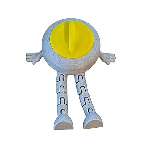 Curling Buddy - 3D Printed Articulated Curling Stone Figurine, Curling Sports Collectible, Moving Stone Model, Flexible Joint Figure, Desktop Decoration for Sports Fans,Unique Gift