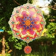 thumbnail image 2 of Liranovly 3D Metal Red Mandala Wind Spinner-Hanging 12in Spinfinity Designs Wind Spinners for Outdoor & Indoor Decorations, 2 of 6