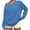 Blue #010, variant on 2026 Leopard Sweatshirt for Womens Off The Shoulder Oversized Tops, M