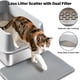 thumbnail image 4 of Caja de arena para gatos LEGOURNS XL de acero inoxidable con tapa para grandes felinos, 4 of 9