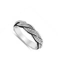thumbnail image 4 of Antiqued Twisted Band Punk Style Weave Ring .925 Sterling Silver Jewelry Female Male Unisex Size 10, 4 of 4