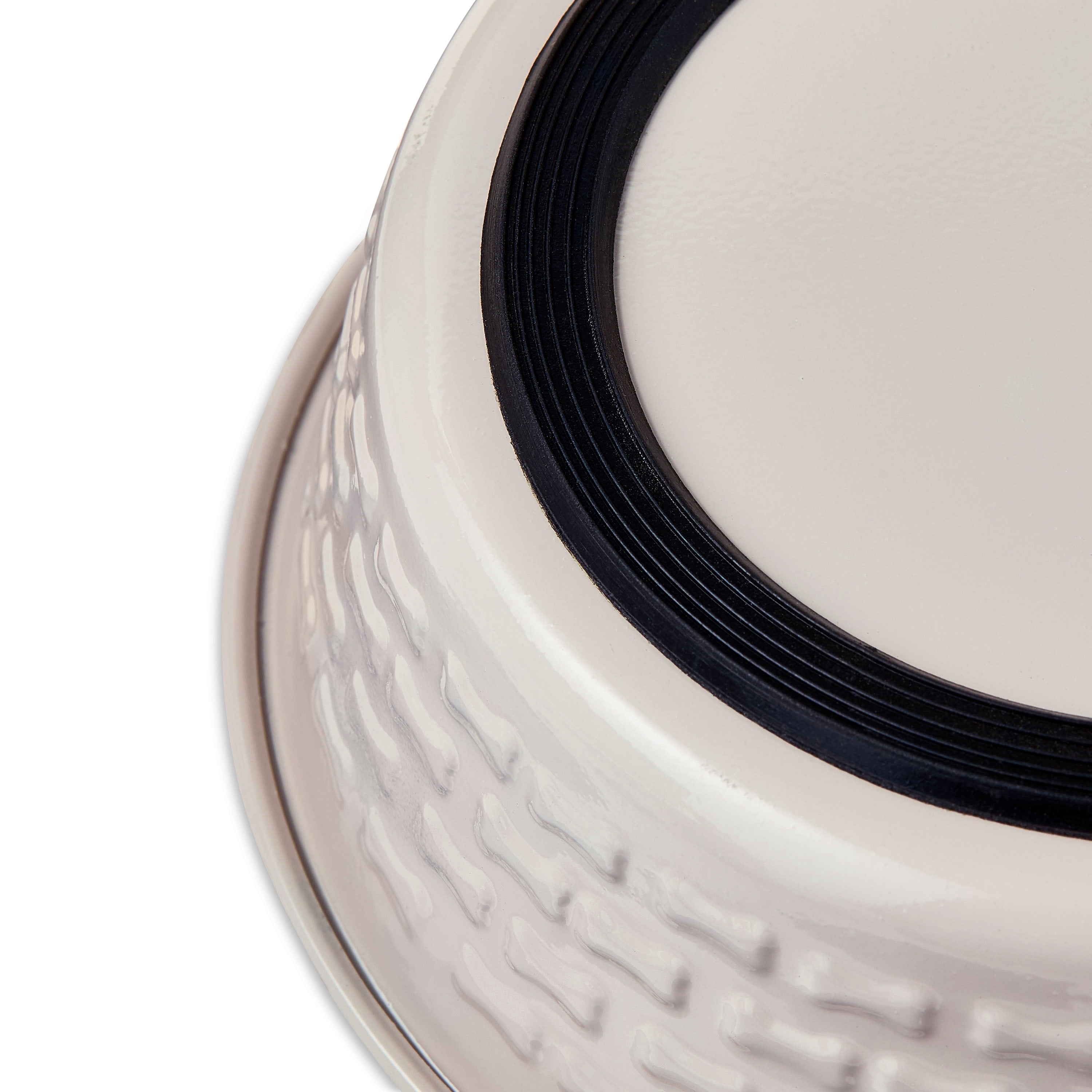 Vibrant Life Medium Stainless Steel Embossed Dog Bowl, Off-White Bones