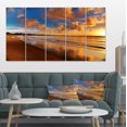 thumbnail image 1 of Coucher de Soleil Coloré sur la Plage - Paysage Toile Art Print, 1 of 3