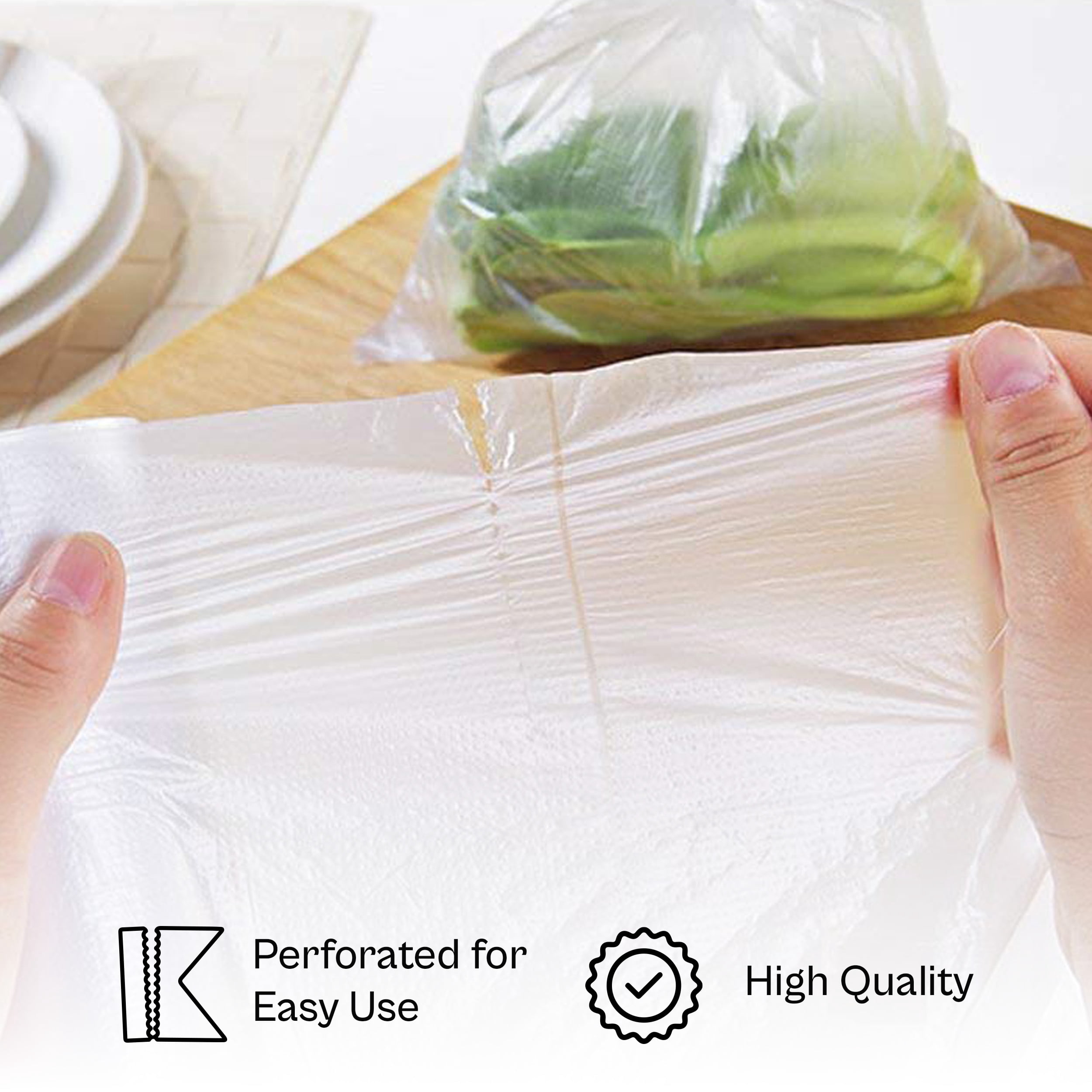 MMBM Produce Bags 12" x 20" High Quality Reusable Plastic Bags for Fresh Produce and Grocery 40 Roll (7500 Bags)