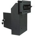 thumbnail image 1 of Pochar Door Drop Box for Mail, Rent, Deposit, and Night Key - Through The Door Locking Steel Mailbox with Rear Access (Black), 1 of 4