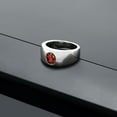 thumbnail image 3 of Gem Stone King 1.50 Cttw Oval 8X6MM Red Garnet Ring for Men | 925 Sterling Silver | Gemstone January Birthstone (Size 10), 3 of 4