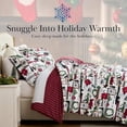 thumbnail image 4 of Southshore Fine Living, Inc. Full/Queen Size Christmas Comforter Set with 2 Pillow Shams, Reversible Red Christmas Bedding Set with 2 Patterns, Queen/Full Comforter - Red Plaid Cabin Print, 4 of 17