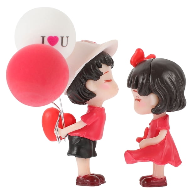 1 juego de estatua de pareja, adorno para coche, tablero de instrumentos, decoración de muñecas de pareja, adorno para pareja