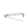 thumbnail image 2 of 50pcs 32mm Stainless Steel Back Safety Catch Bar Brooch (Silver), 2 of 6