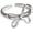 Silver, variant on Gold Ribbon Bow Open Ring for Women Adjustable Vintage Hollow Bowknot Knuckle Statement Ring Minimalist Bow Finger Ring Wedding Jewelry Accessories