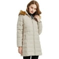 thumbnail image 3 of Orolay Women's Lightweight Quilted Down Jackets Water Resistant Slim Winter Coat Beige XL, 3 of 5