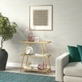 thumbnail image 4 of Evelyn&Zoe Yair 36" Tall Rectangular Bookcase, Brass, 4 of 7