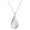 Silver, variant on Minimalist Adjustable Drop Necklace for Women Stainless Steel Teardrop Open Pendant Trendy Layering Chain Simple Everyday Accessory Black