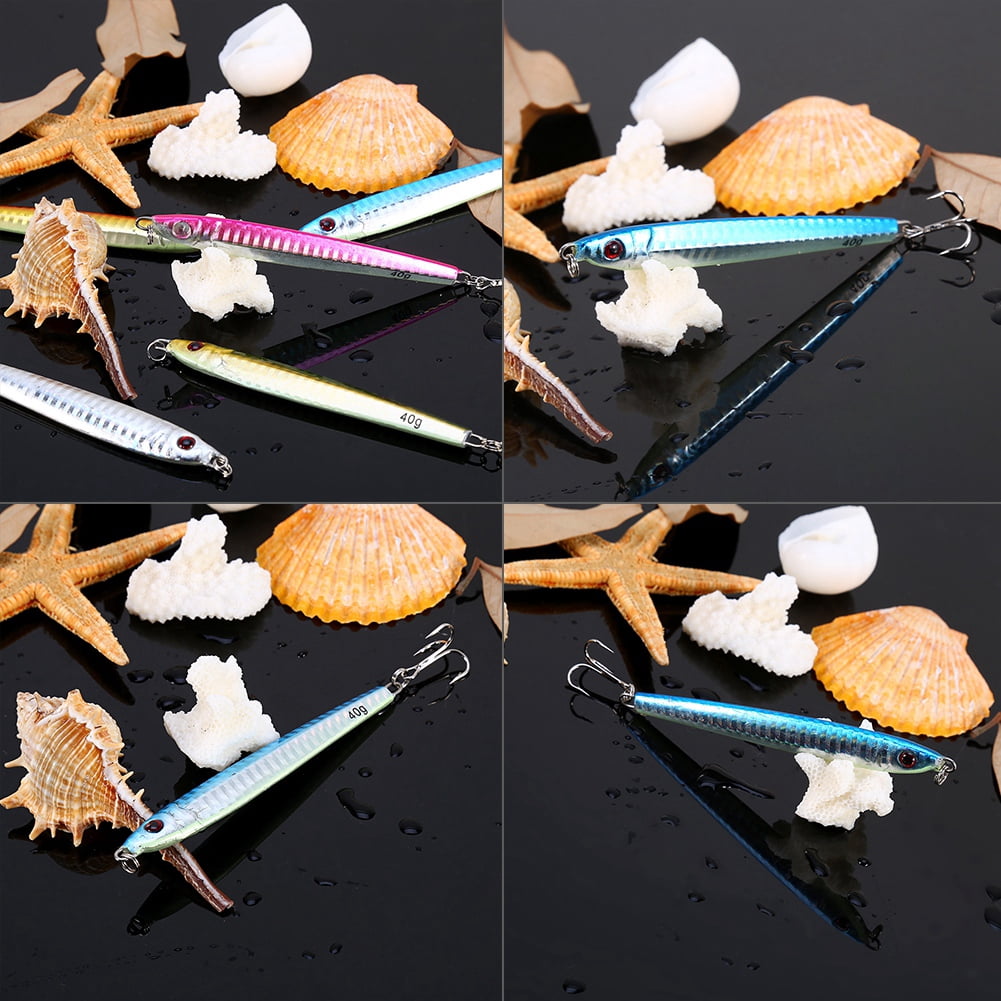 Sarapandan Sarapandan Hot 5pcs Lot Jigs Fishing Lures Metal Baits Iron Jig Sea Tackle 40g