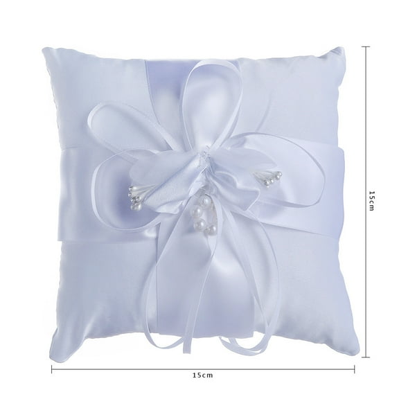 Ring Cushion Wedding Bearer Pillow Pillows Unique Bride White