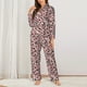 thumbnail image 2 of Fotbe Cow Animal Skin Conjunto de Pijama de Manga Larga para Mujer con Estampado, Ropa de Dormir de 2 Piezas, Conjunto de Casa Suave y Cómodo con Bolsillos-Large, 2 of 7