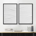 thumbnail image 2 of IDEA4WALL Framed Canvas Print Wall Art Set Abstract Expressionist Subtle Elegance and Soft Contours Illustration Modern White Digital Art Wall Decor Minimal for Home Decor - Black 24"x36"x2, 2 of 5
