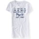 thumbnail image 1 of Camiseta Adornada Aeropostale Mujeres Phys Ed Blanca Pequeña, 1 of 2