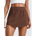 thumbnail image 2 of Falda Deportiva CRZ YOGA con Tajo Lateral y Short Incorporado, Cintura Alta, Talla L, 2 of 5