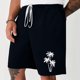 thumbnail image 3 of Mens Casual Shorts Lace-Up Elástico Cintura Bolsillo Ejercicio Fitness Hogar Pantalones de Media Longitud para Diario, 3 of 4