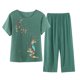 thumbnail image 1 of Pantalones de Mujer Traje de Verano Impreso de Manga Corta Cuello Redondo Top & Shorts Set, Delgado Y Casual de las Mujeres Pantalones Casuales, 1 of 3