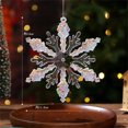 thumbnail image 3 of Crystal Clear Snowflake Christmas Tree Pendants Acrylic Elk Wreath Decorations For Holiday Party Transparent Hanging Ornament, 3 of 5