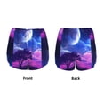 thumbnail image 3 of KLL Dreamy Colorful Starry Sky Pattern Shorts Women,Athletic Shorts High Waisted Running Shorts Pocket Sporty Short Gym Elastic Workout Shorts-Small, 3 of 7