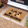 thumbnail image 4 of Liquidation! Tapis d'Entrée d'Halloween avec Décoration Festive en Noix de Coco, Blanc, 4 of 9