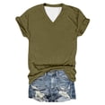 thumbnail image 5 of Basic Plain T Shirts for Women 2026 Summer Short Sleeve V Neck Relaxed Fit Casual Tshirt Blouse, 5 of 5